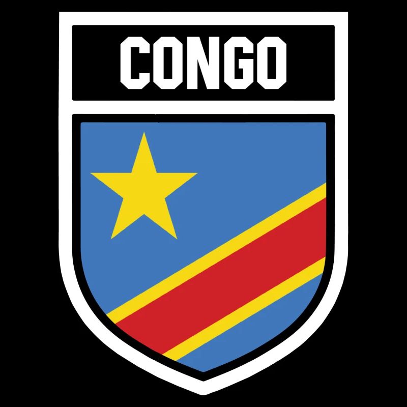 Kongo - Nationalfahne im Wappen