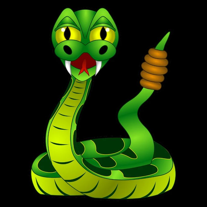 Rattlesnake in green. gift idea