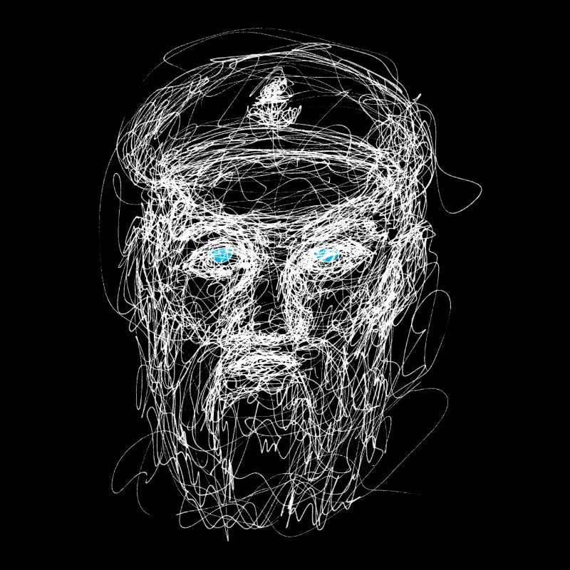 Sailor with blue eyes, white