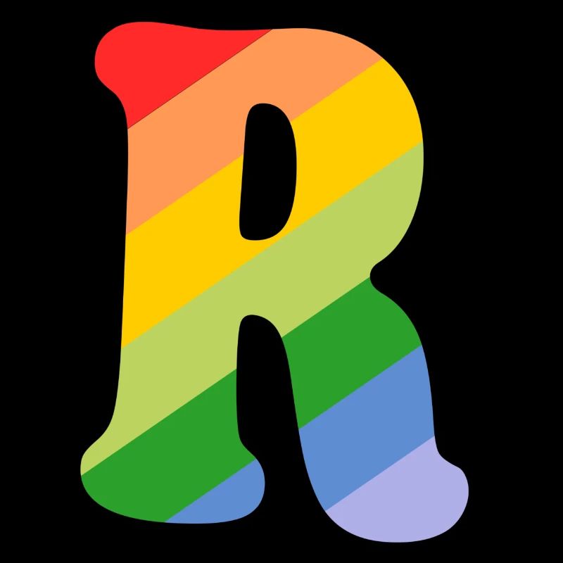 Buchstabe R Regenbogen