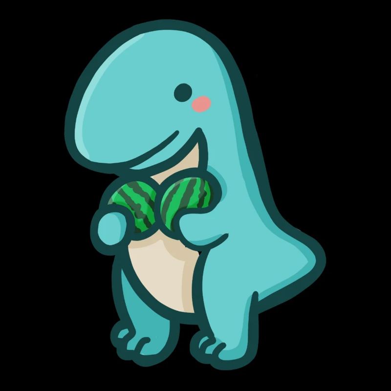 hugadino T-Rex à la pastèque, mignon dinosaure