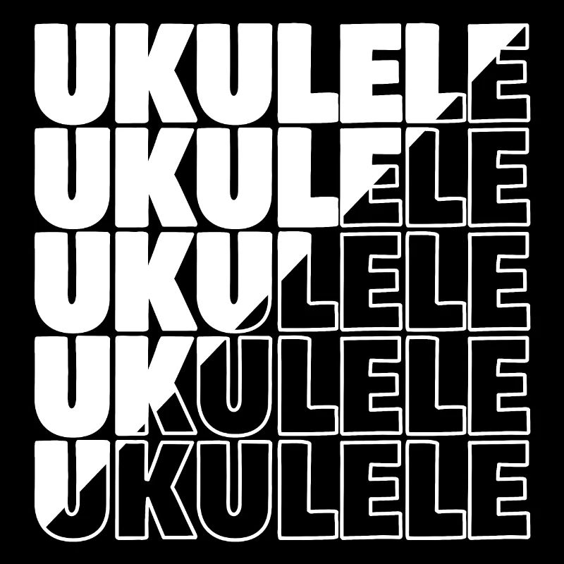 Diagonale de typographie du ukulélé
