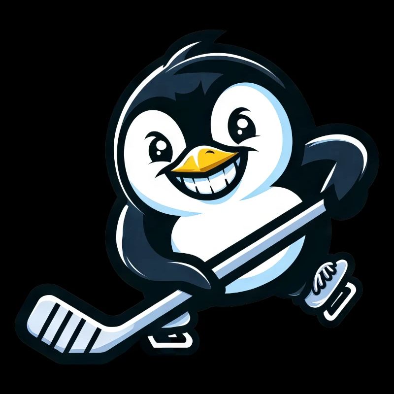 Cooler Pinguin Eishockey