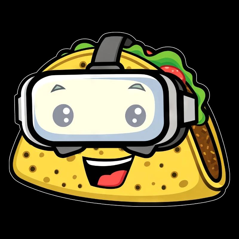 Mignon Taco Restauration rapide Dessin animé VR Réalité virtuelle
