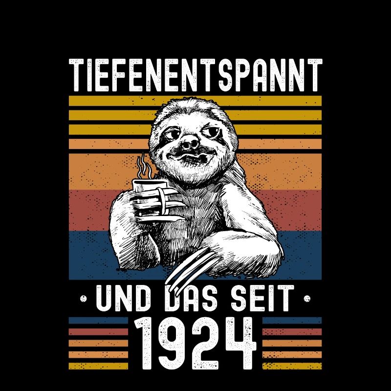 Faultier Geburtstag 1924 Geboren Jahrgang 1924