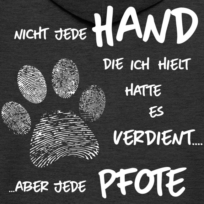 Hand Pfote Hund - Männer Premium Kapuzenjacke