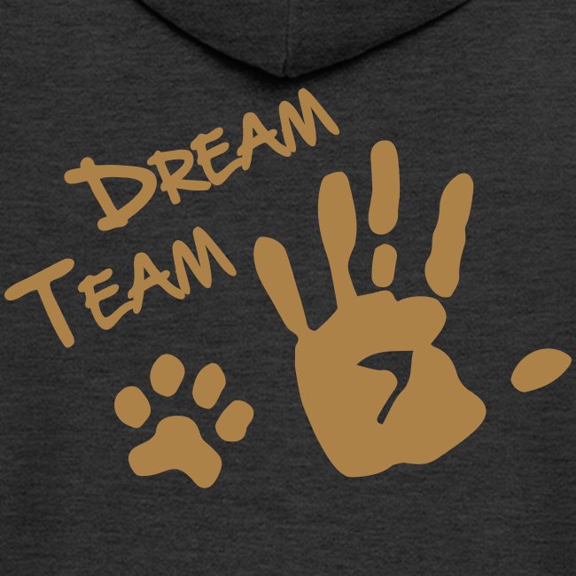 Dream Team Hand Hundpfote - Männer Premium Kapuzenjacke