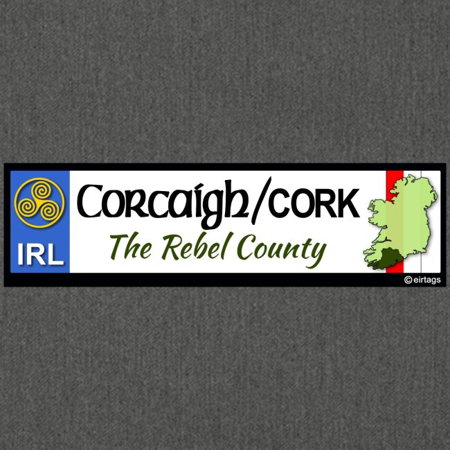 CO. CORK, IRELAND: licence plate tag style decal