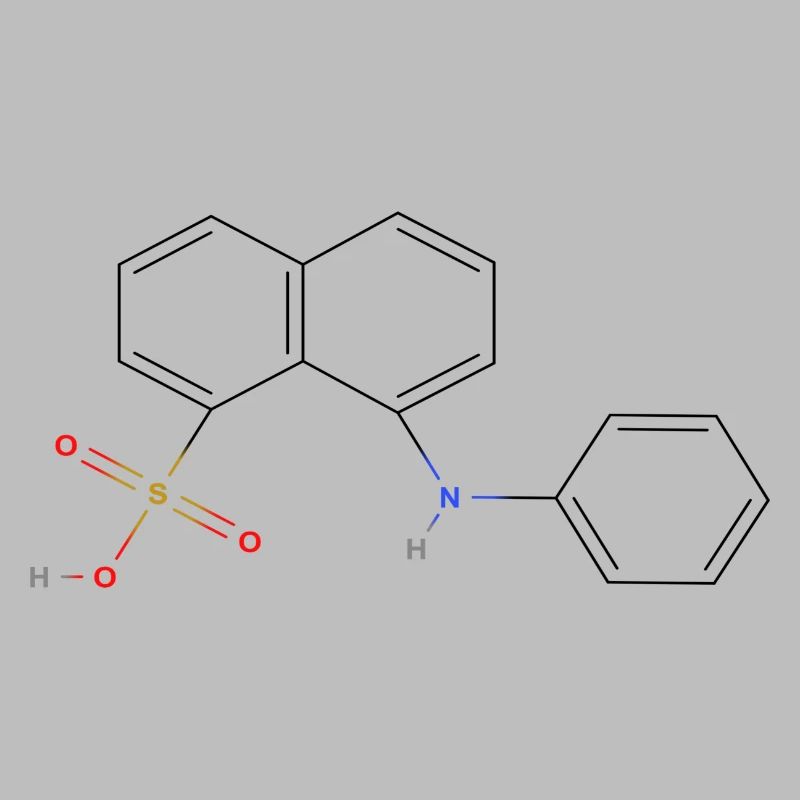 Molécule de lipase - Formule structurale colorée