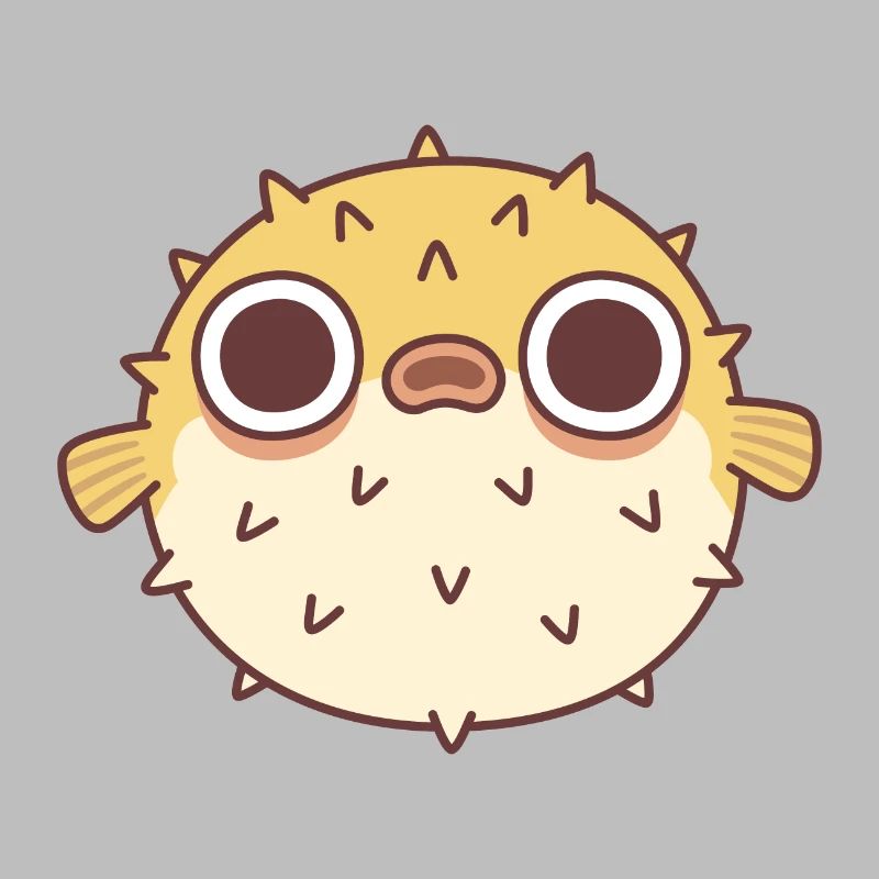Cute Grumpy Puffer Fish