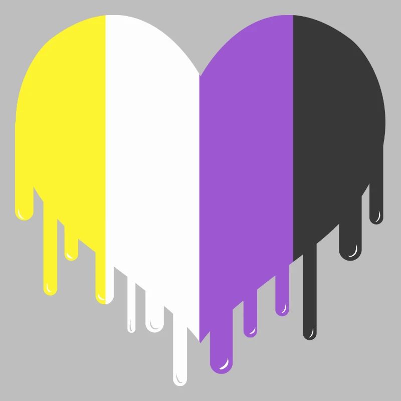 Tropfendes Nonbinary Herz Nonbinary Pride