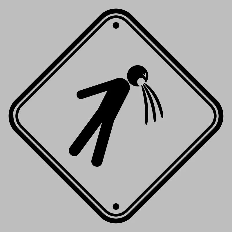 shield caution note vomit vomit