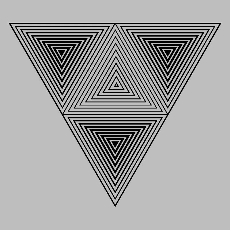 Optical illusion (Hipster Dreick) B&w Art