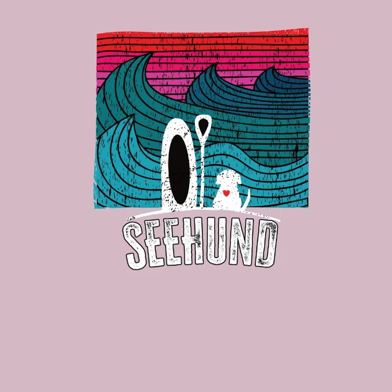 Retro SUP seal funny paddle dog gift