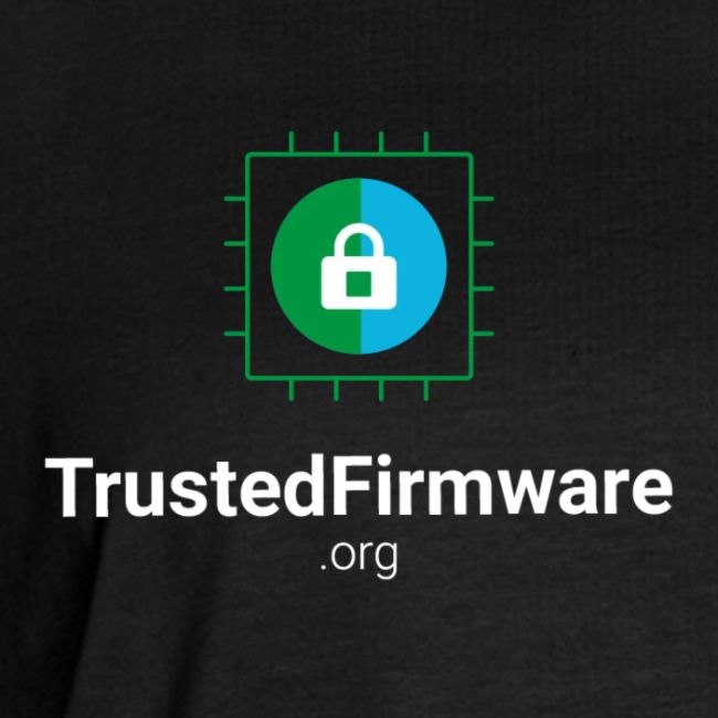 TrustedFirmware Logo vertical white