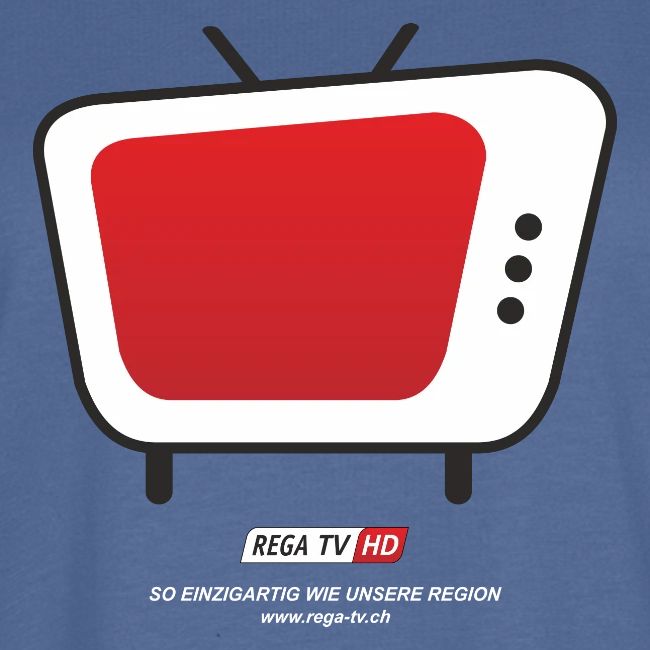 REGA-TV: Bildschirm, Schrift Weiss