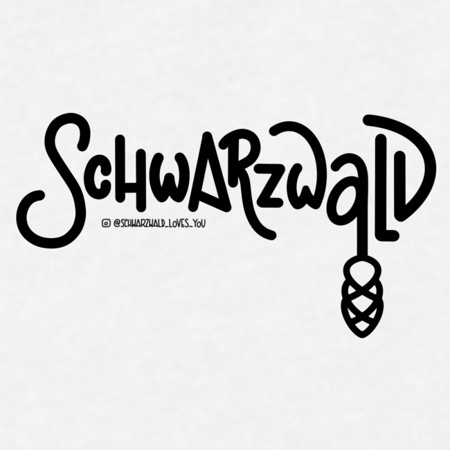 ,Schwarzwald’ mit Herzchen schwarz-weiß