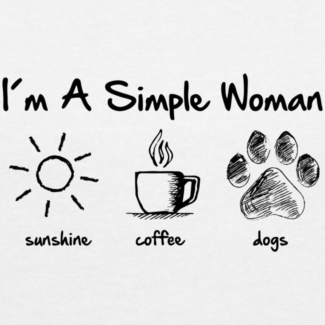 simple woman dog
