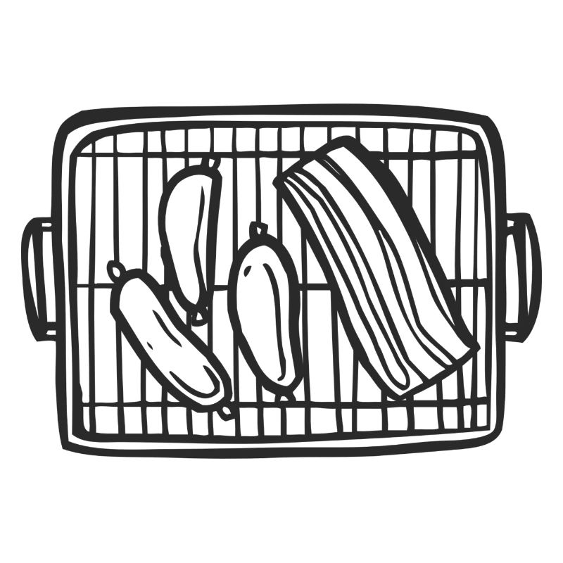 Grill mit Fleisch