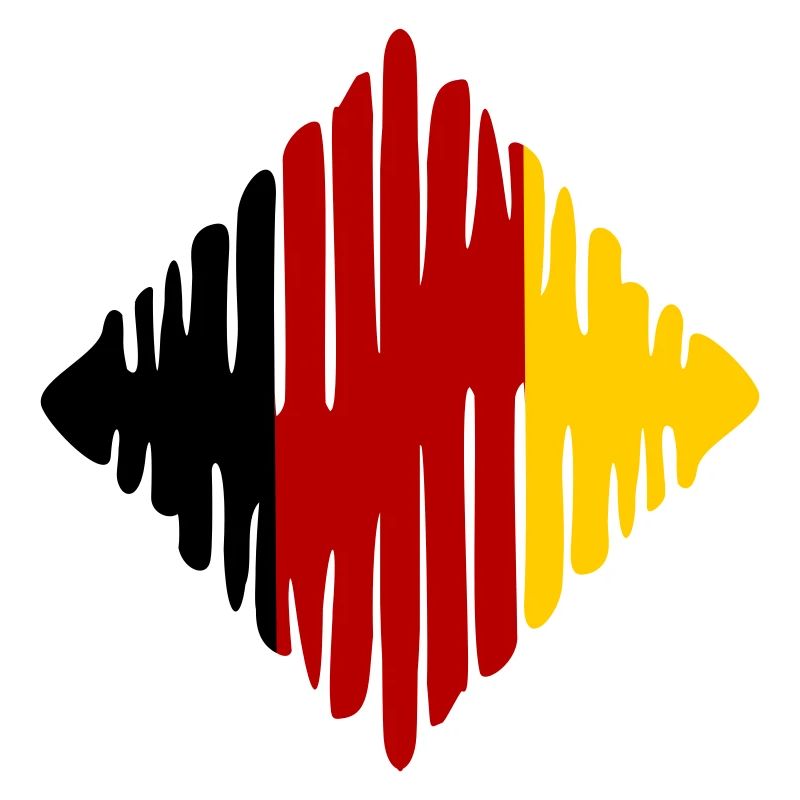 D Quadrat deutsch Kokarde gemalt