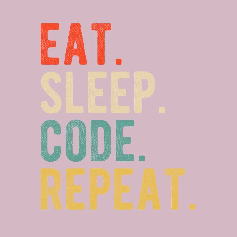 Eat Sleep Code Repeat Programmer Nerd Retro