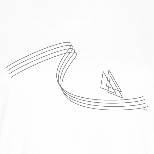Windsurfing in the Wave - Lines (Grey)