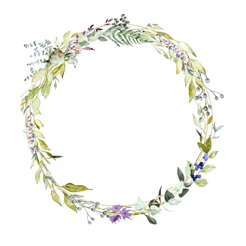 Eukalyptus-Kranz, minimal, personalisierbar