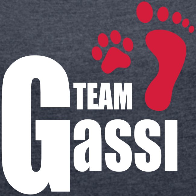 Vorschau: Team Gassi - Frauen T-Shirt mit gerollten Ärmeln