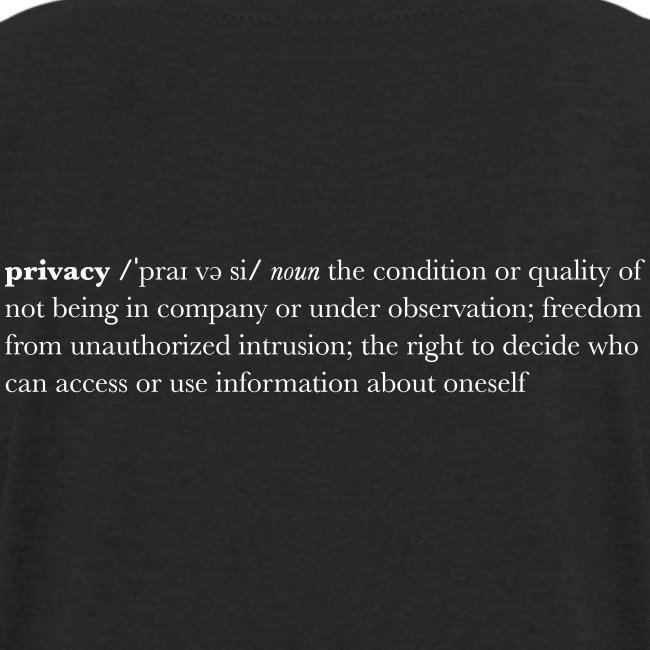 Regain Privacy & Definition of Privacy – Dark