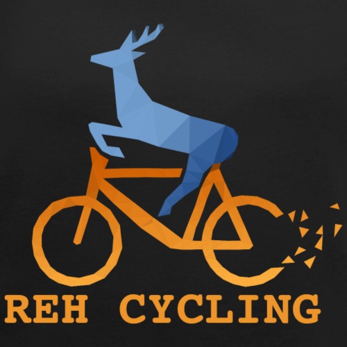 Reh Cycling Polygon - Frauen T-Shirt mit gerollten Ärmeln