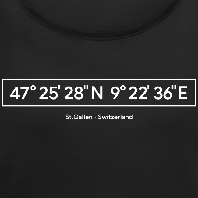 St.Gallen Koordinaten | T-Shirt | Ostschweiz