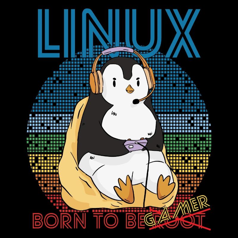 Gamer Linux Born To Be Root Geek Game Programmer A