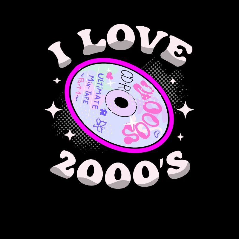 I Love 2000s Decade 2000 Era Millenium Vintage