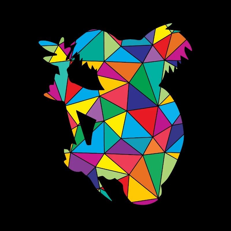Low Poly Koala Géométrie Polygone Koala