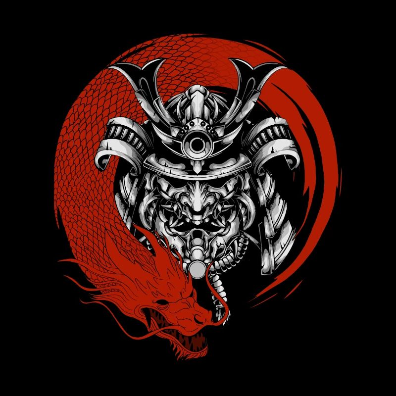 Samurai und Drache
