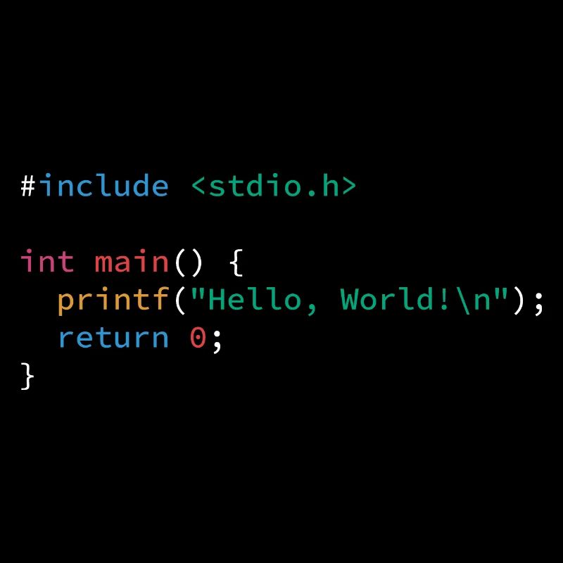Programmiercode Insider Spruch Hello World