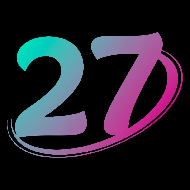 Numéro 27 multicolore