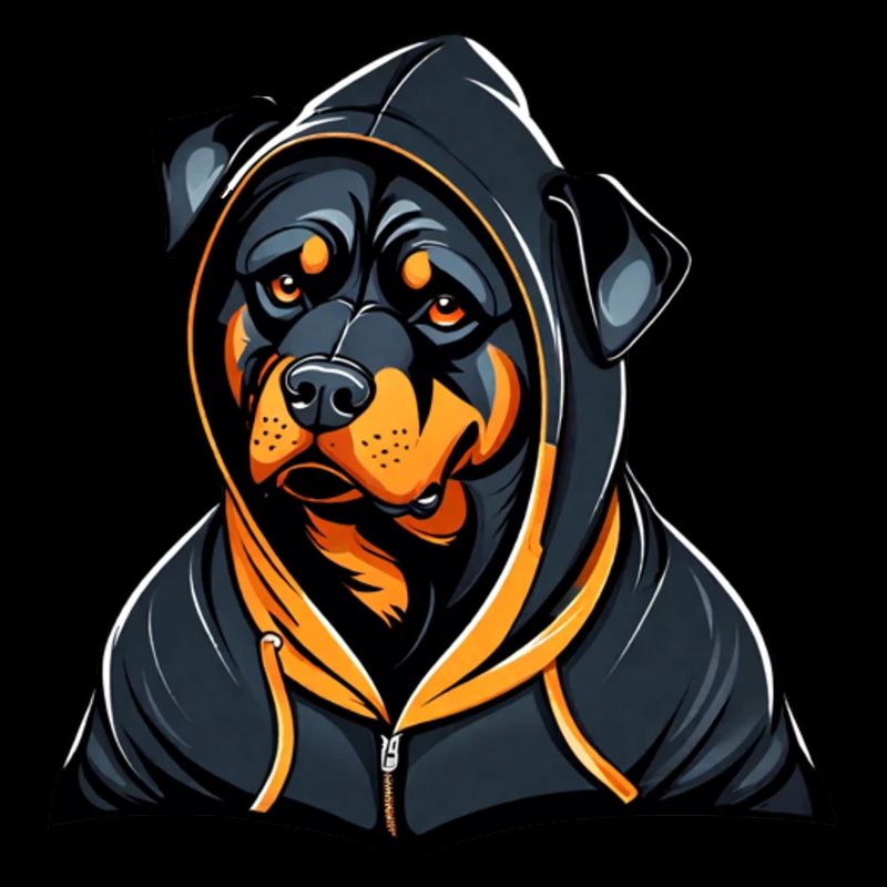 Rottweiler-Kapuzenpullover an