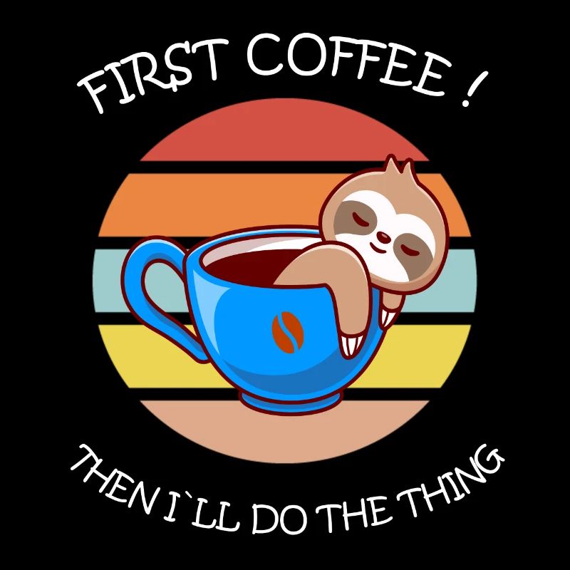Coffee Sloth Office Gift
