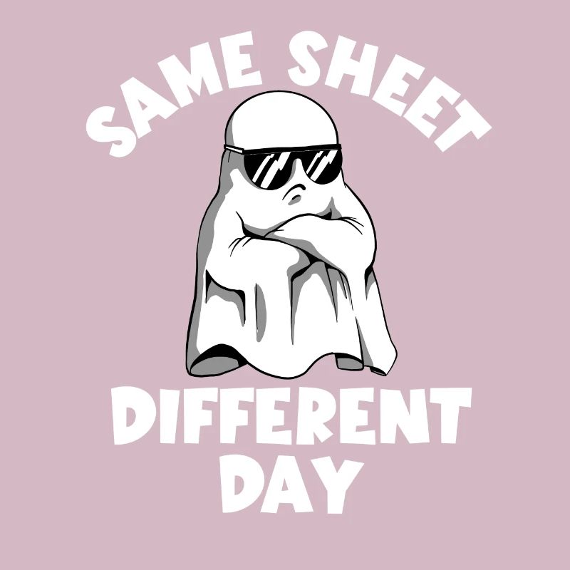 Halloween Ghost, Same Leaf, Different Day Ghosts