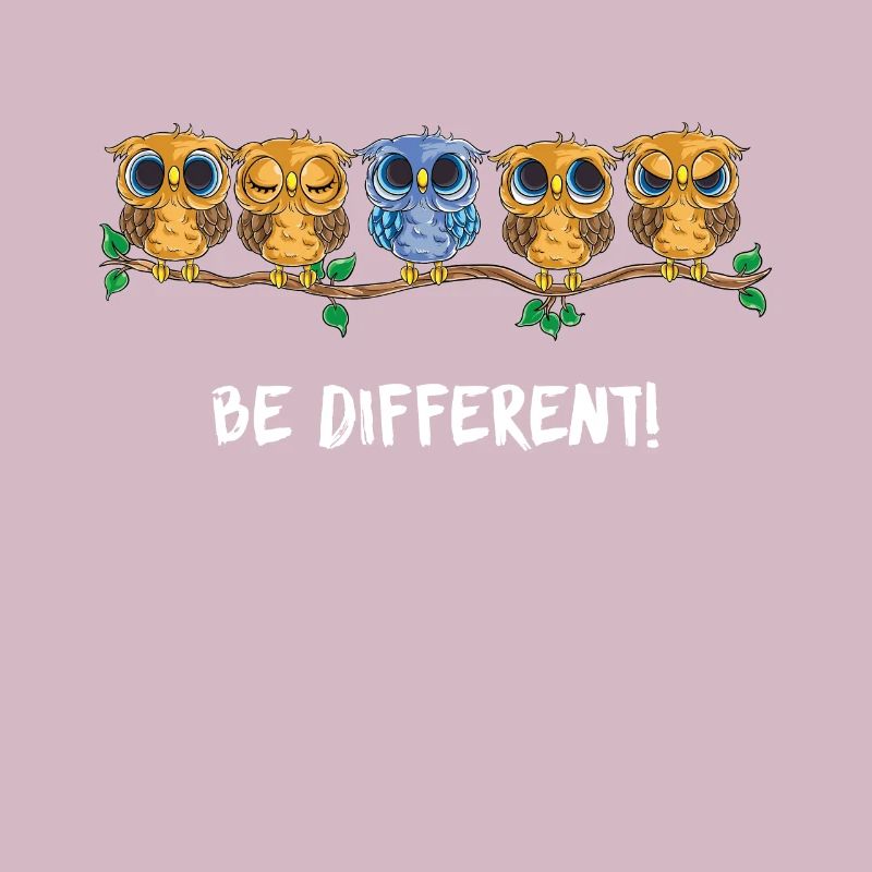 Be Different - Eule Spruch Owl Vogel - Süßes Eulen