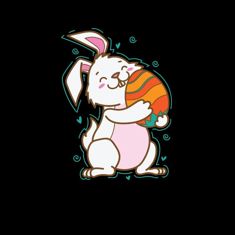 Easter bunny with an Easter egg