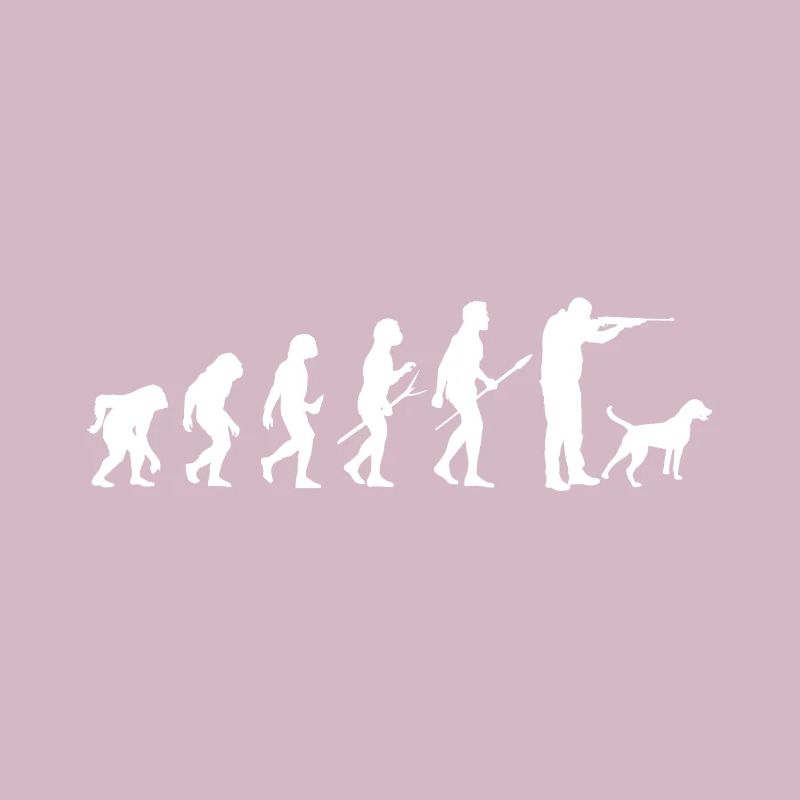 Conception drôle de chien de chasse de chasse de chasse d'évolution
