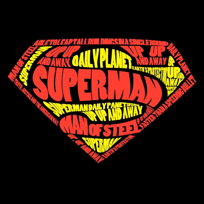 Superman logo text pattern