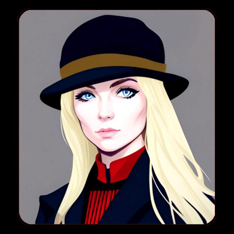 Fille blonde dans un style steampunk cool