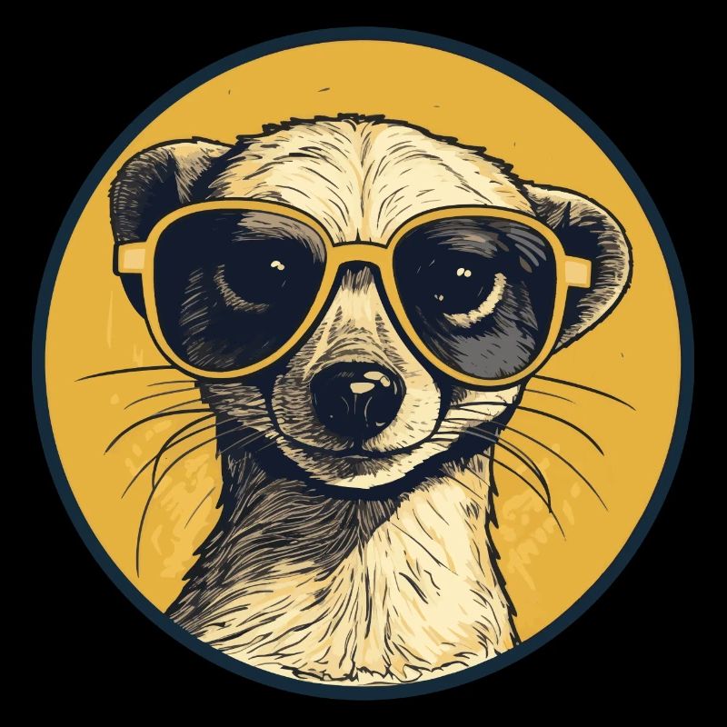 Meerkat with sunglasses, Suricate