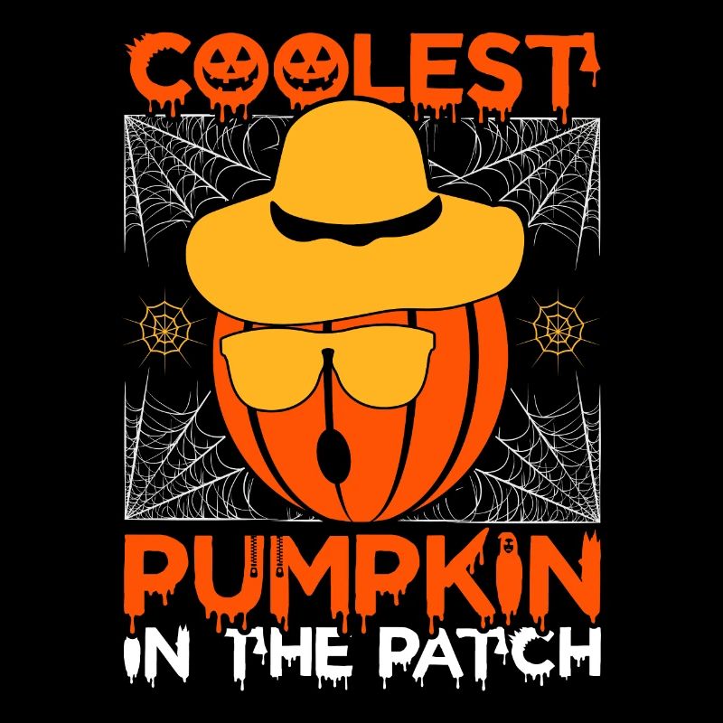Citrouille la plus cool dans la conception du patch - Mignon