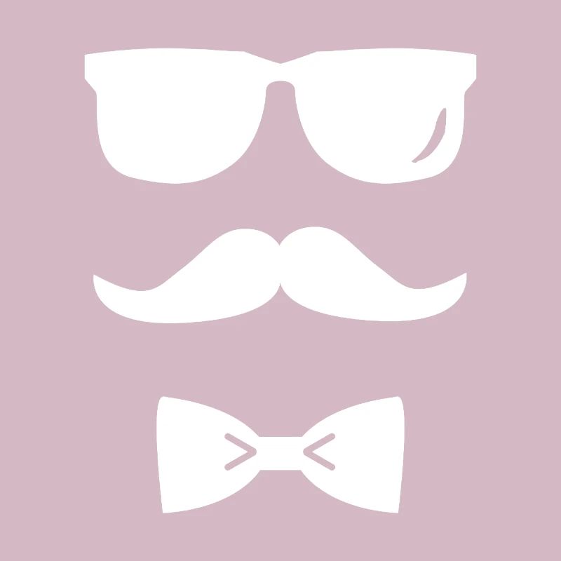 Stylischer Bart mit Sonnenbrille & Fliege