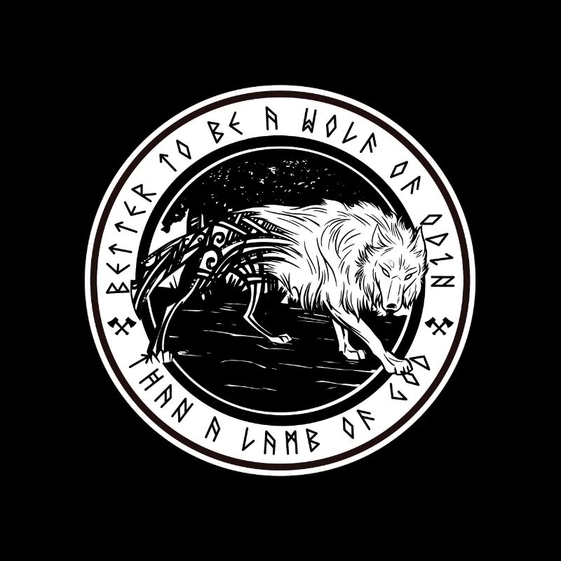 Odin Wolf Wikinger Germane Rune Walhalla Geschenk