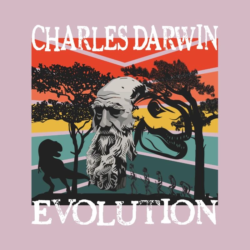 Charles Darwin Evolution textile gift idea